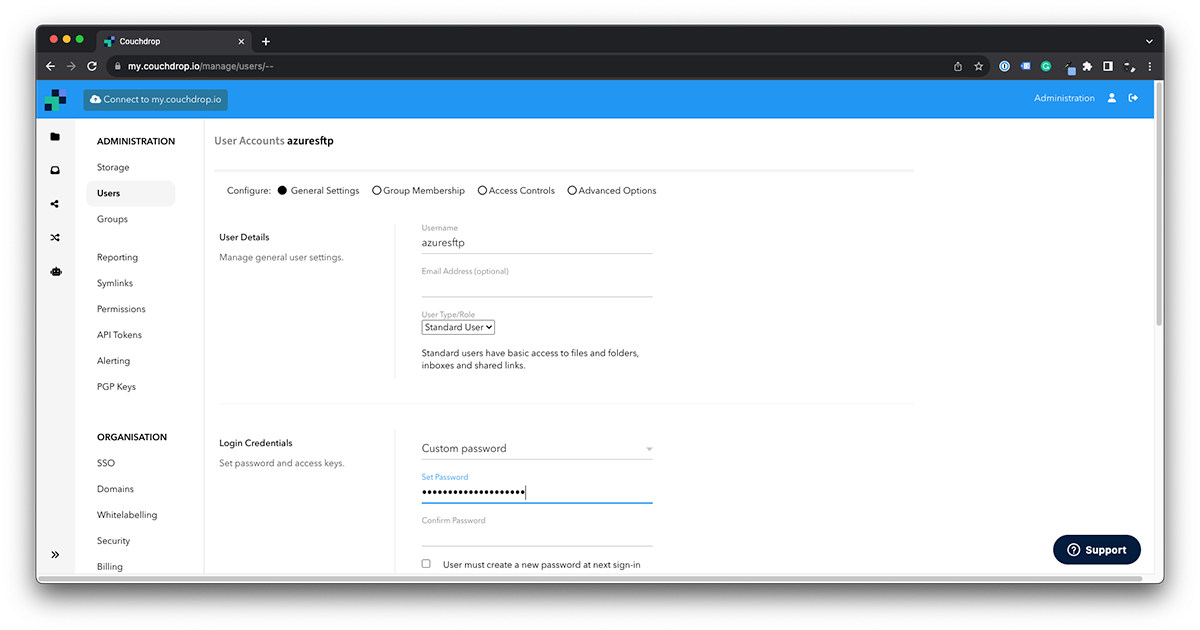 Azure SFTP User