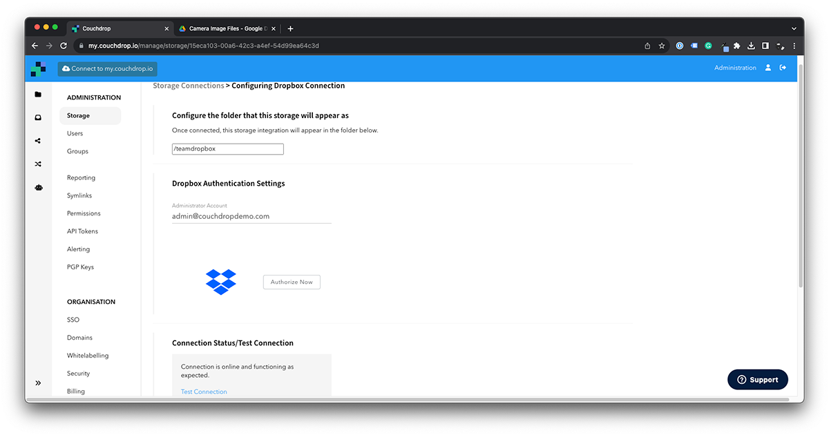 Connecting Couchdrop to Dropbox for FTP and SFTP