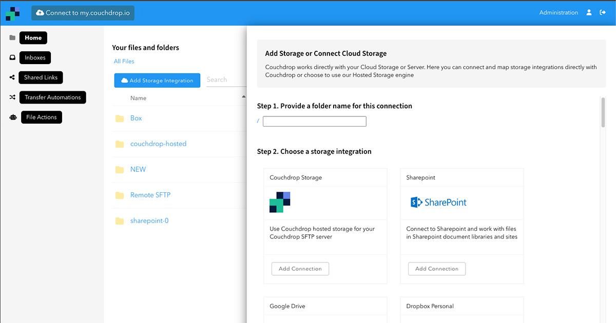 Couchdrop Connect Integration for Dropbox