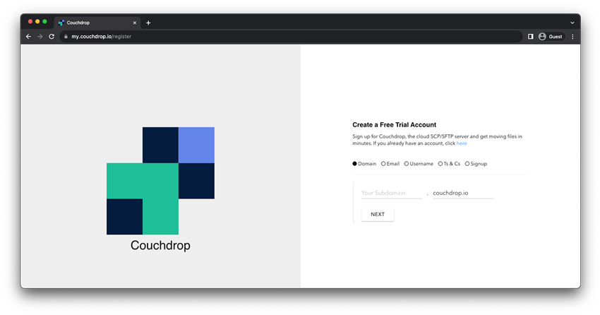 Couchdrop Free Trial Registration