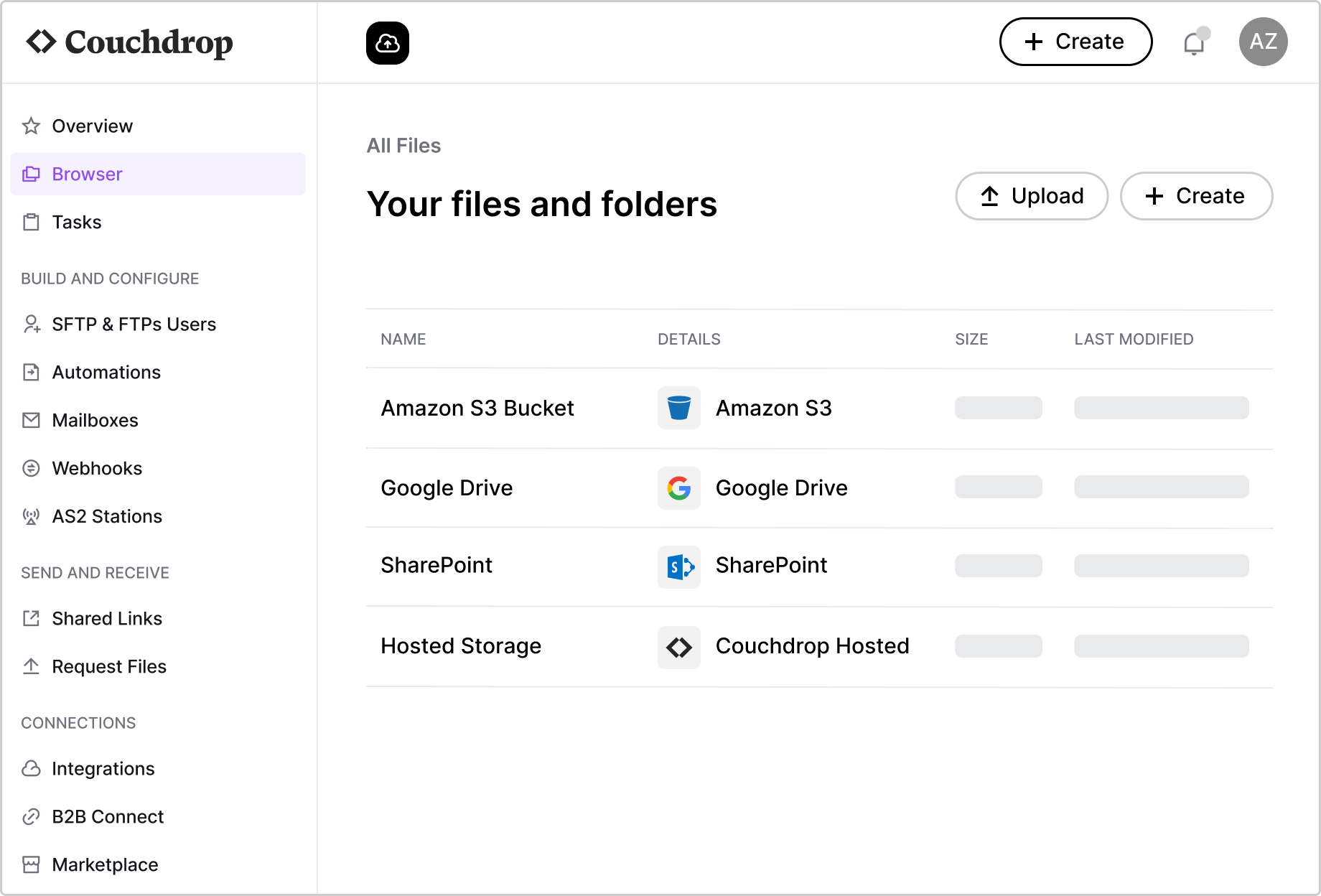 Dashboard Browser with Hosted Storage 1