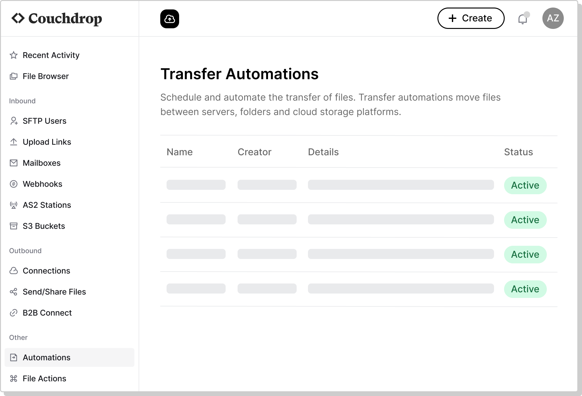 Dashboard Transfer Automations 2-border