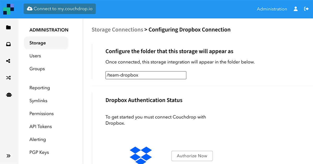 Dropbox Integration Setup