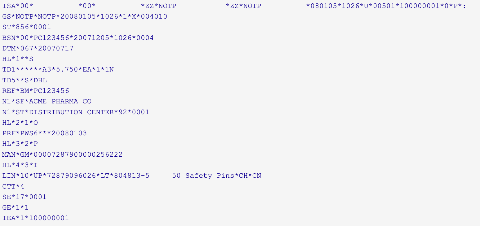EDI 4010 856 Advanced Ship Notice