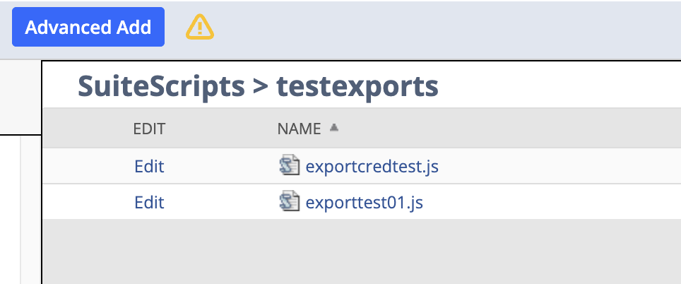 NetSuite Credentials Suitelet JS File