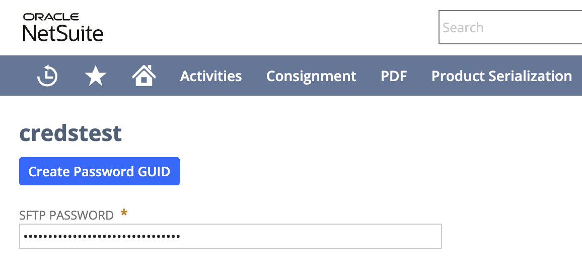 NetSuite SFTP Password Suitelet