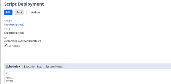 NetSuite Script Deployment Summary