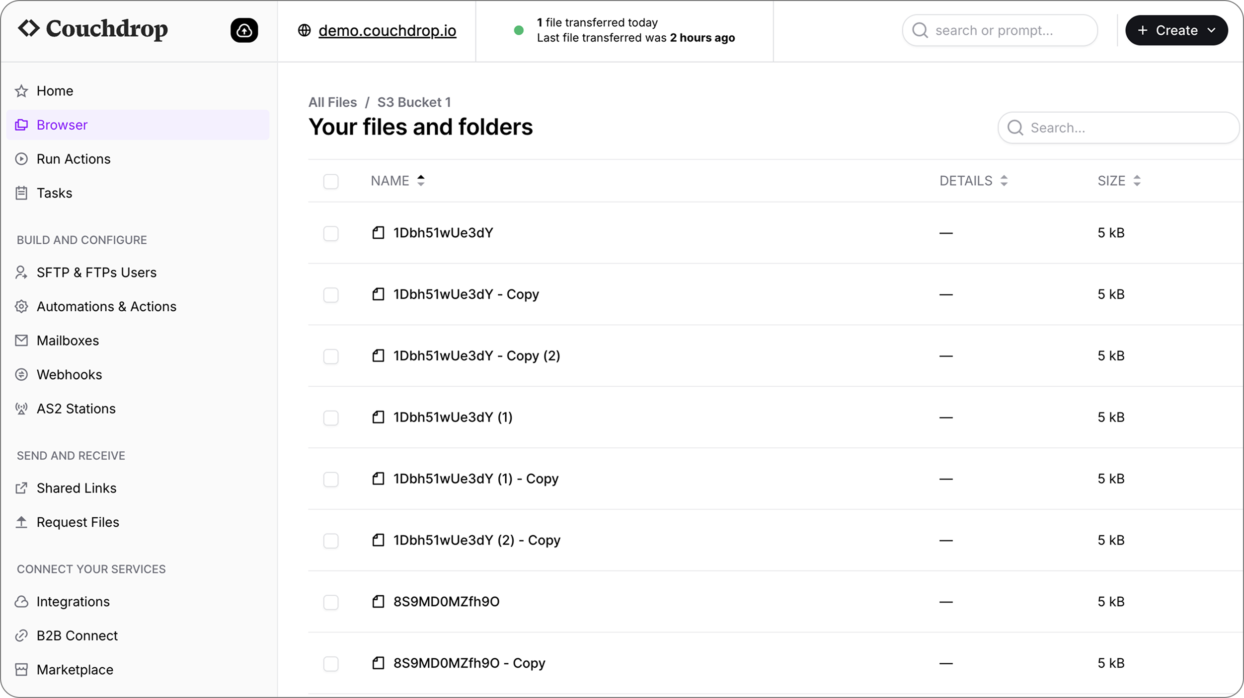 S3 Files in Couchdrop