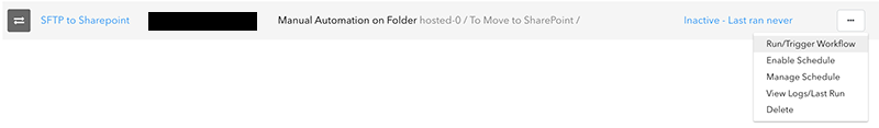 SFTP to SharePoint Automation Trigger