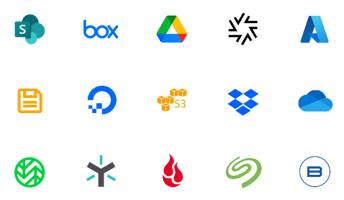Cloud storage logos