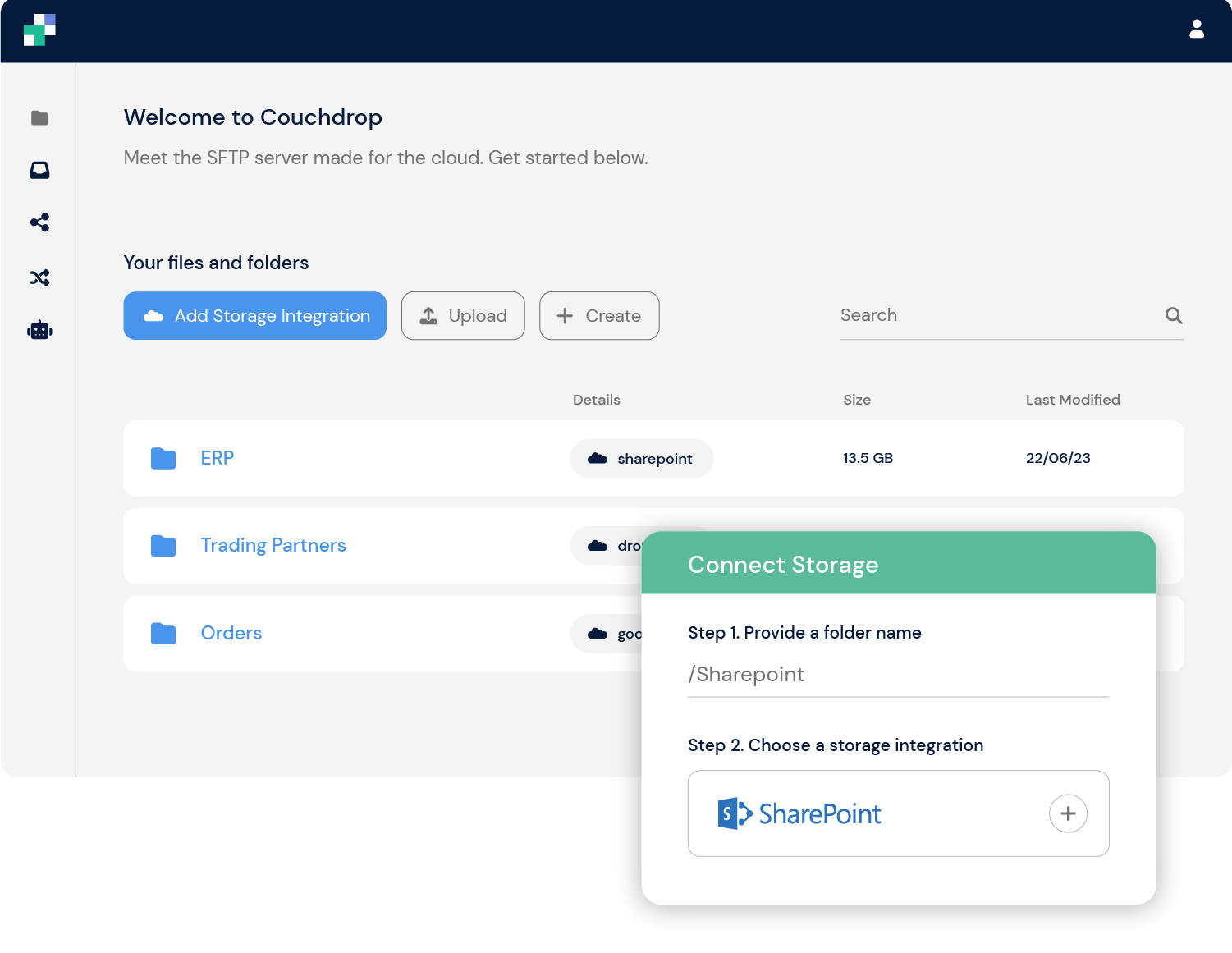 Couchdrop-SFTP-to-SharePoint-Dashboard