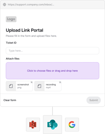 upload-portal-support-teams-sharepoint-s3-google