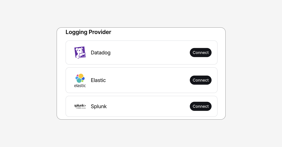 Couchdrop now supports logging to Microsoft Sentinel, Elastic, Datadog, and Splunk SIEM