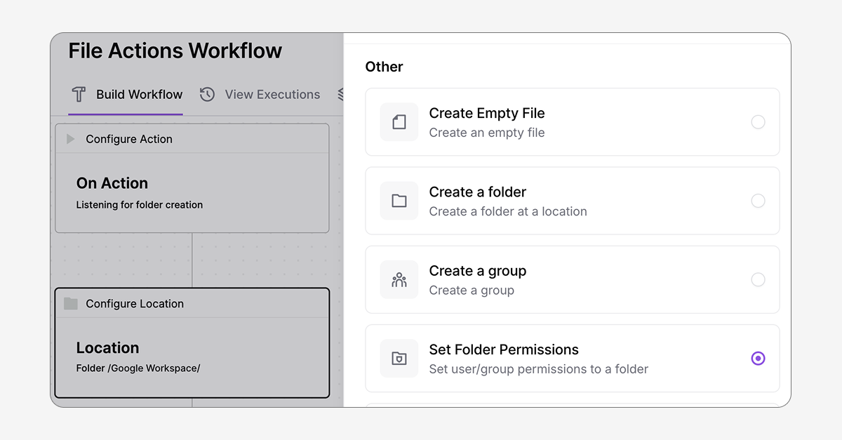 New automation actions and File Action trigger