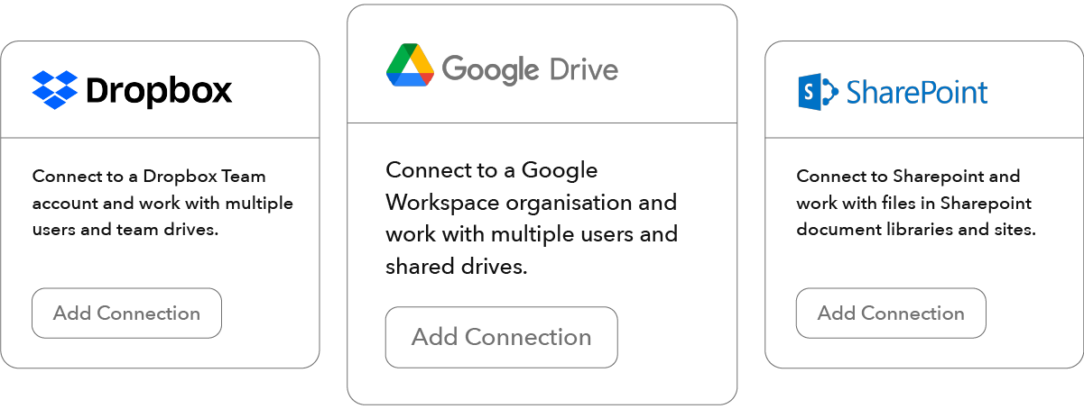 Dropbox, Google Drive and Sharepoint SFTP FTP and file automation