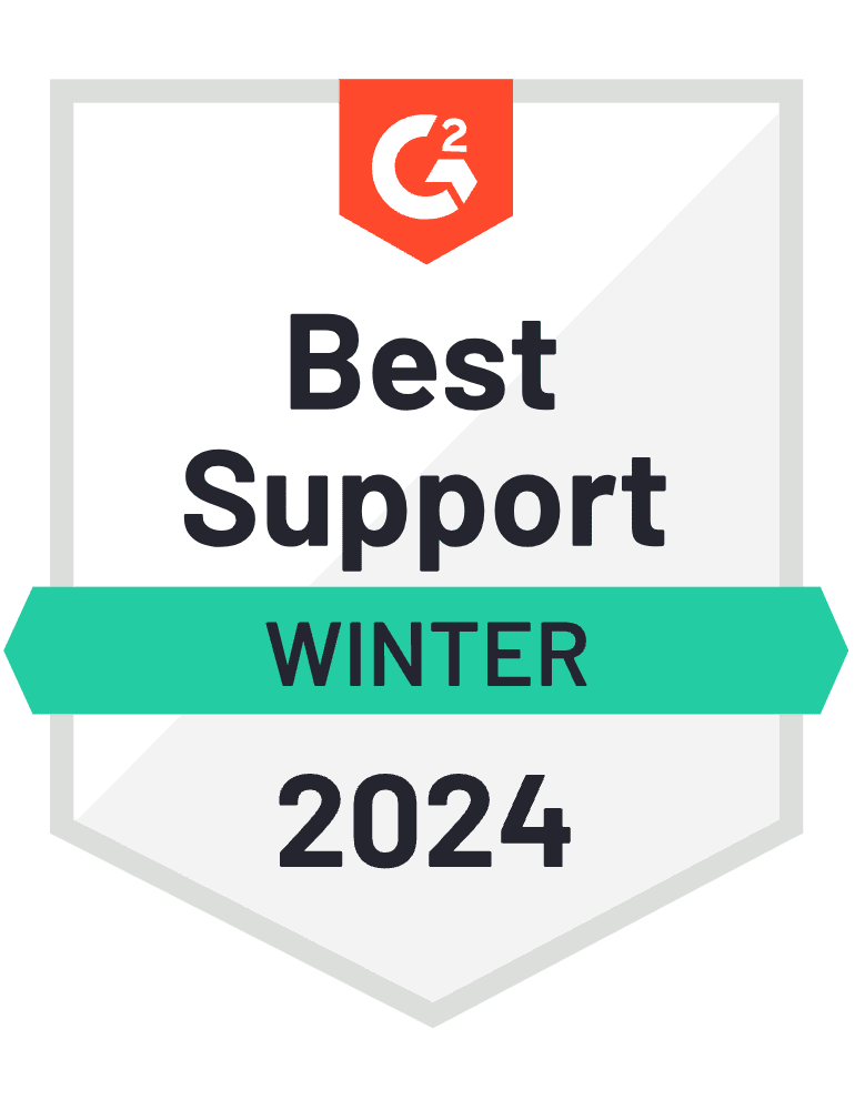 G2 Medal Best Support Winter 2023