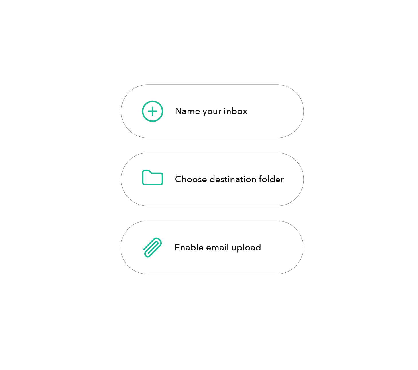 Setup email attachments inbox