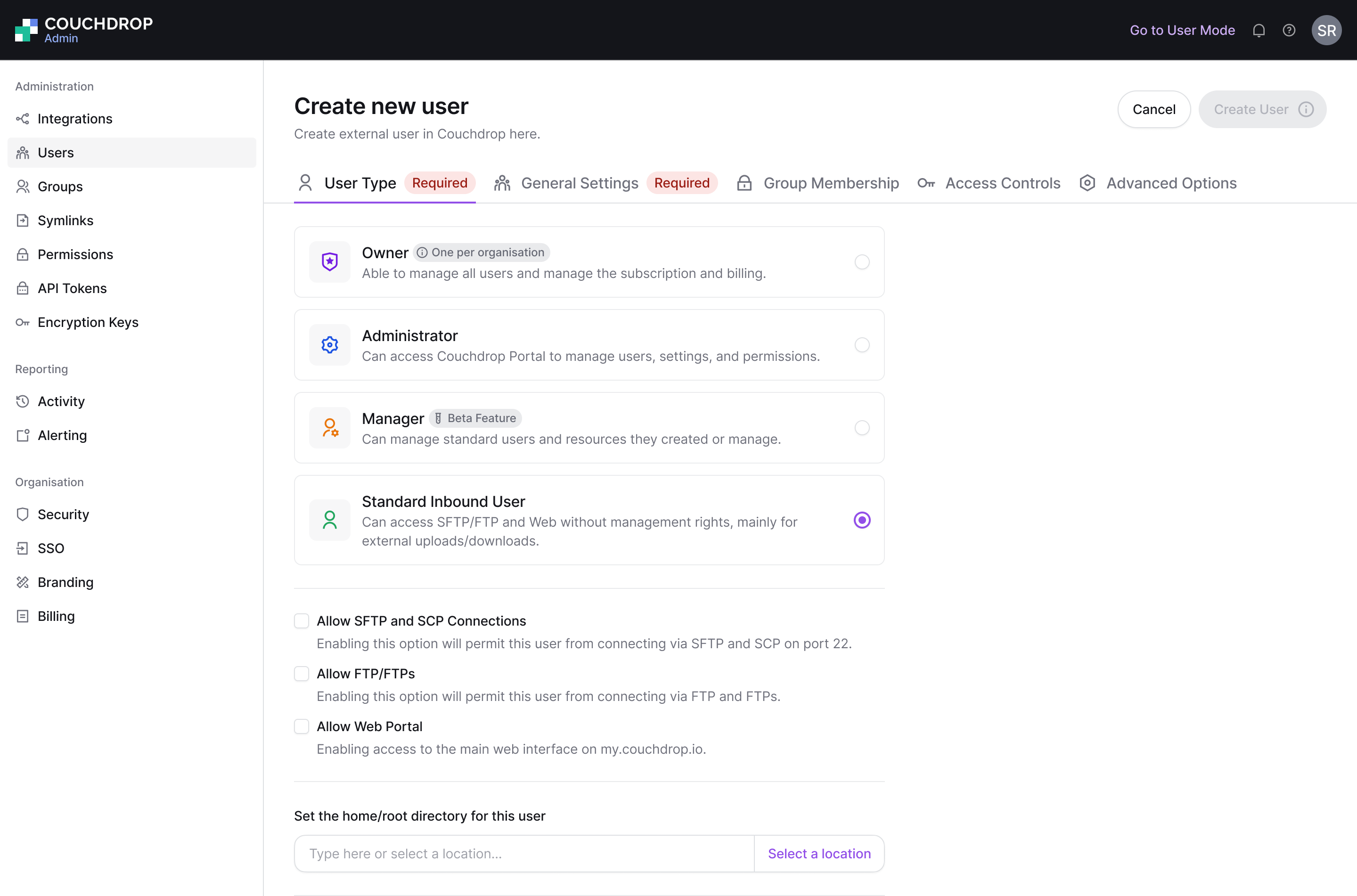 User management dashboard showing permission controls and activity monitoring
