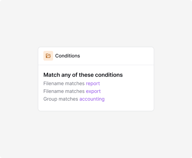 Apply conditional logic to file routing